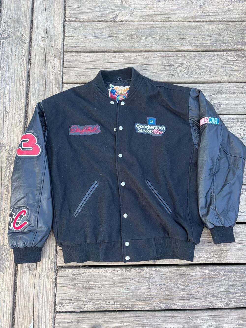 Vtg Dale Earnhardt #3 Jeff Hamilton Varsity Jacket XL